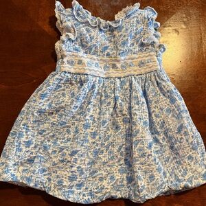 Bonnie Baby Blue and White Floral Dress
